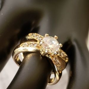 Vintage 1990s Diamonique CZ Ring